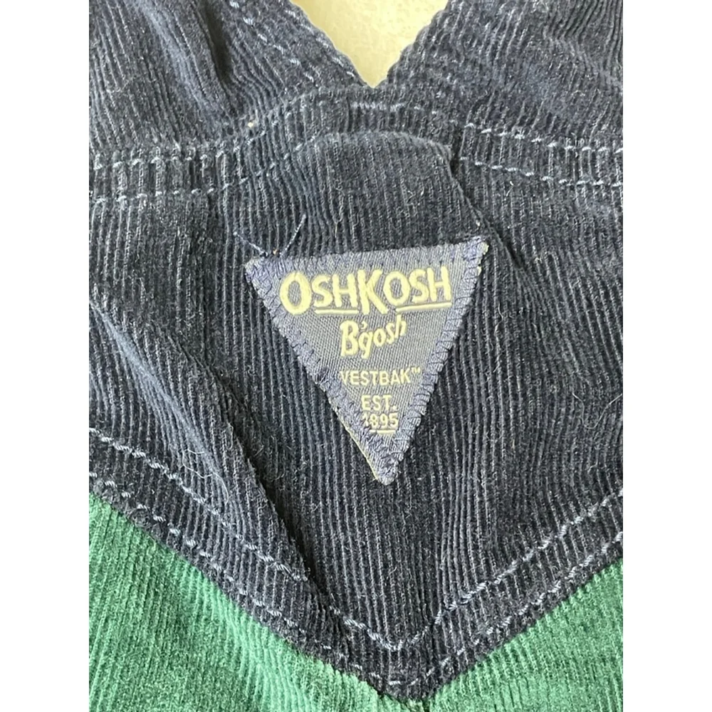 Baby OshKosh B'gosh Overalls 24 Months Green Navy Blue Corduroy